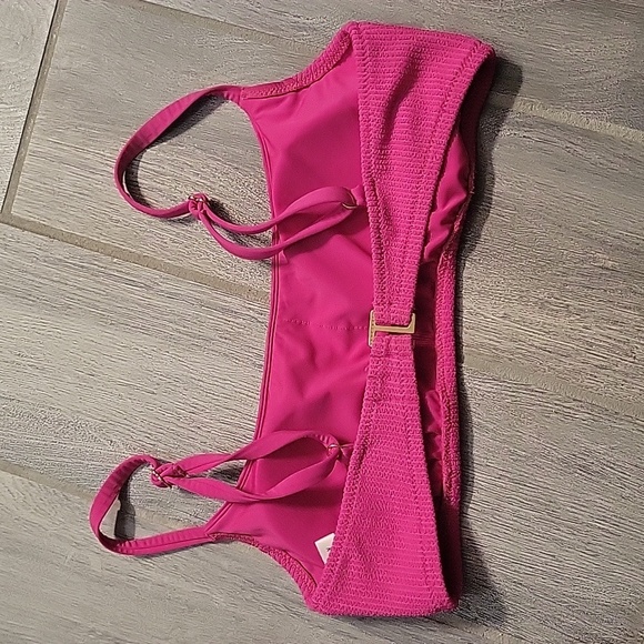 Sanctuary sandbar solids hibiscus pink seamed bikin top - Picture 4 of 6